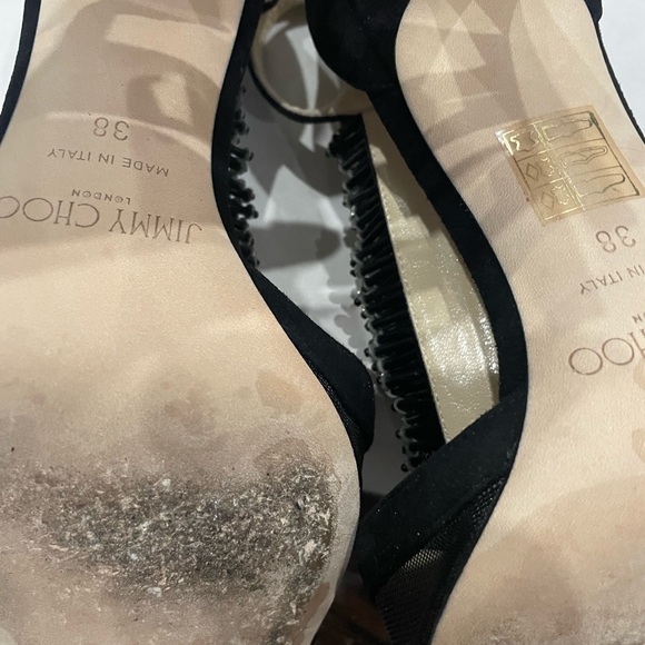 Jimmy Choo Suede Mesh Heels-38. Excellent condition. Worn once - Picture 8 of 10